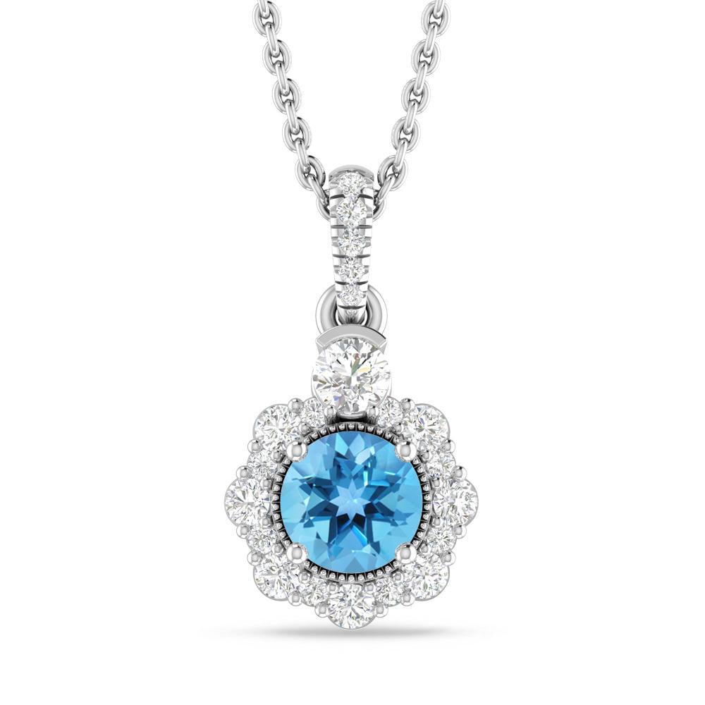 White Gold - Blue Topaz