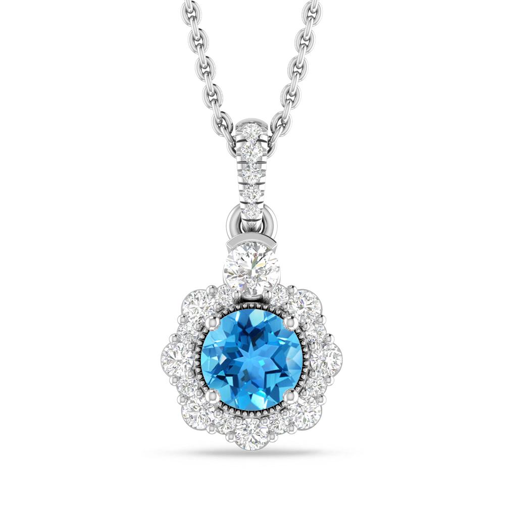 White Gold - Blue Topaz