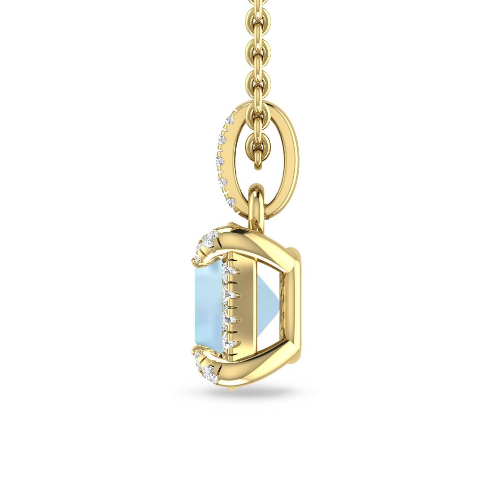 Yellow Gold - Aquamarine