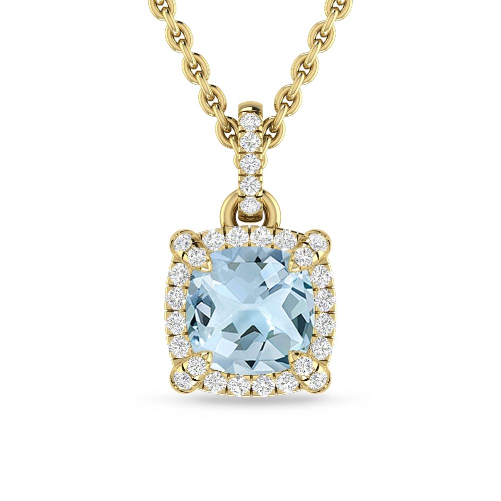 Yellow Gold - Aquamarine