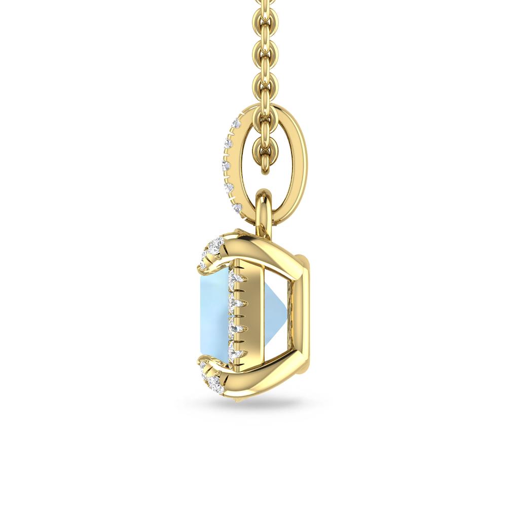 Yellow Gold - Aquamarine