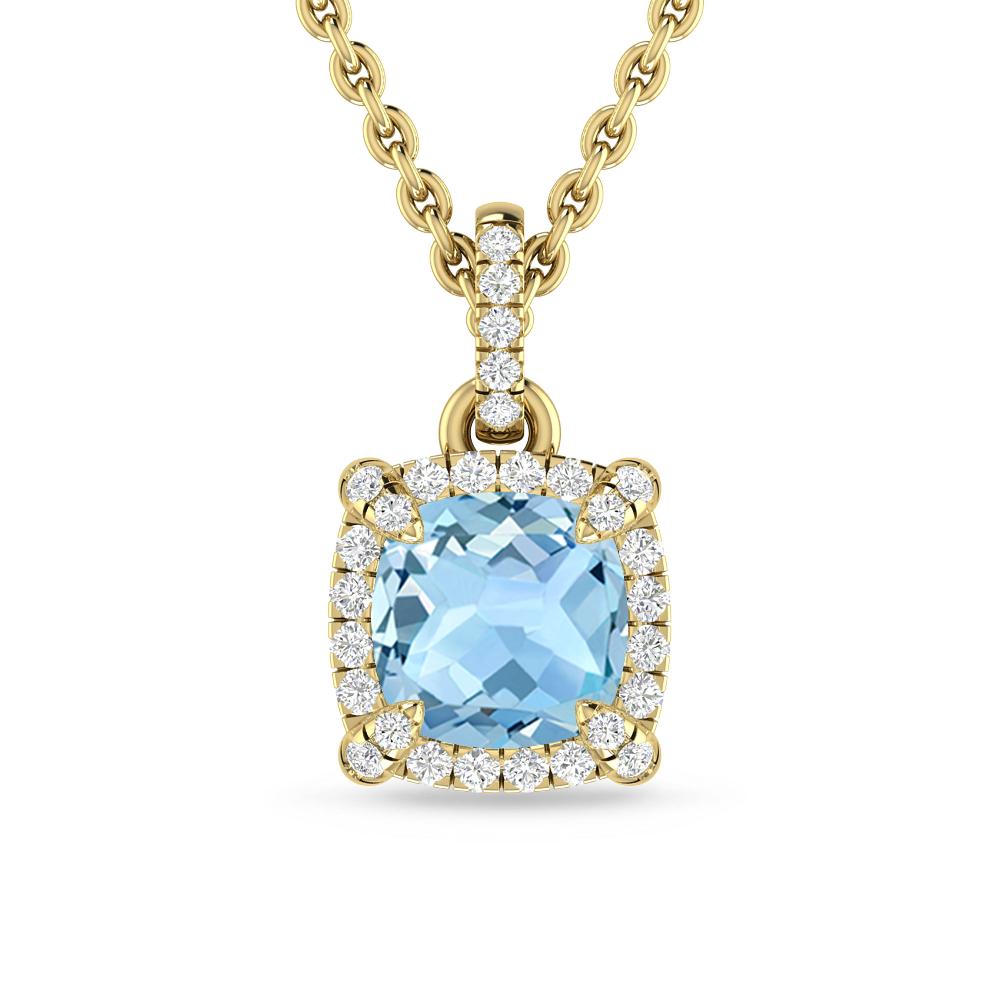 Yellow Gold - Aquamarine