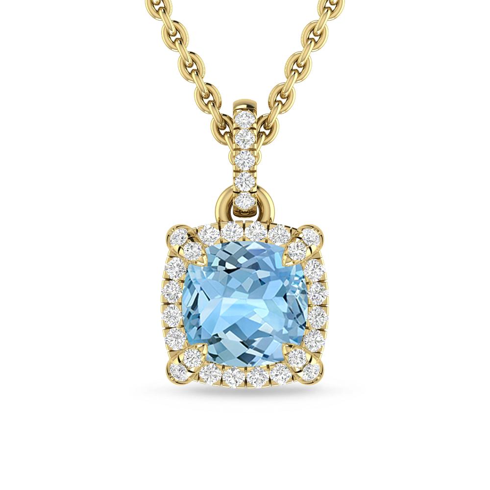 Yellow Gold - Aquamarine