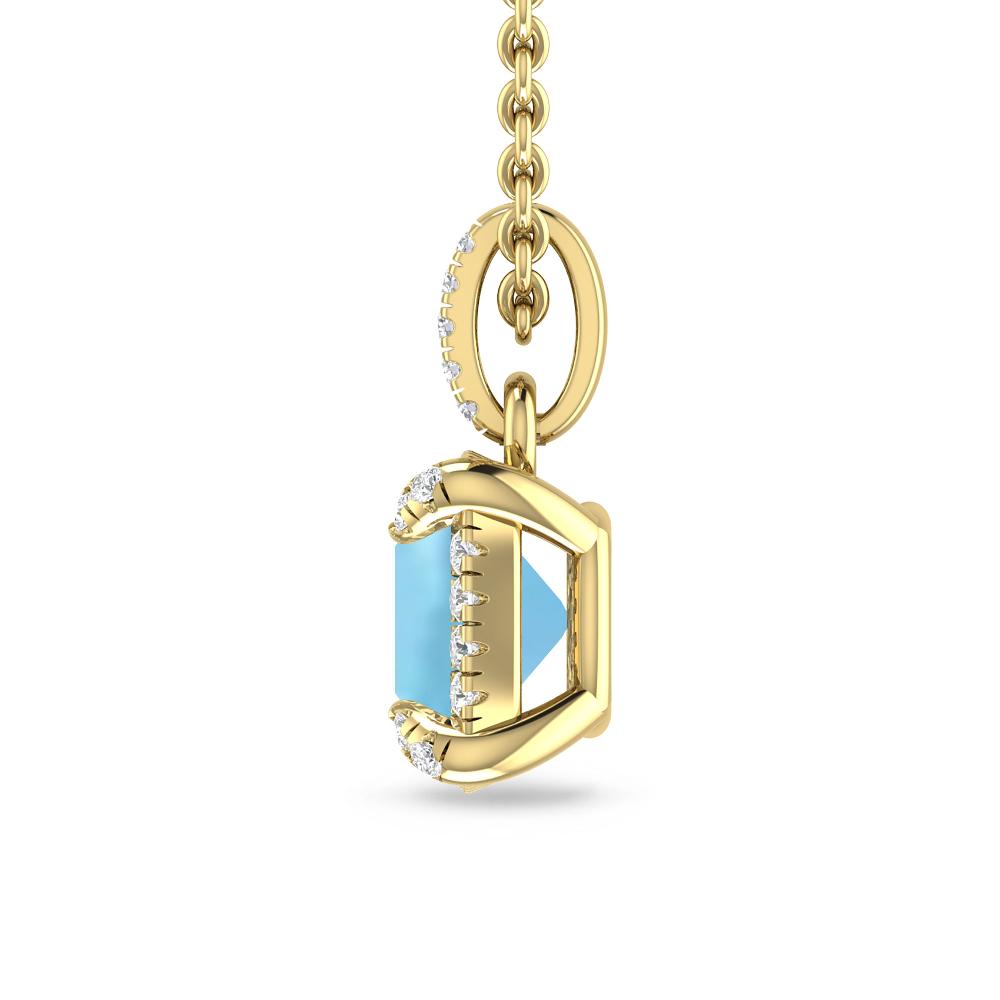 Yellow Gold - Aquamarine