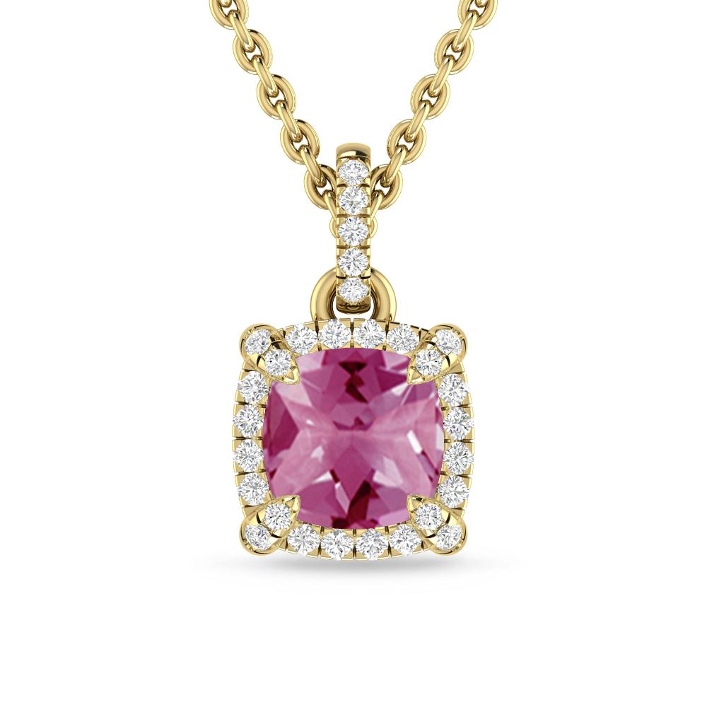 Yellow Gold - Pink Tourmaline