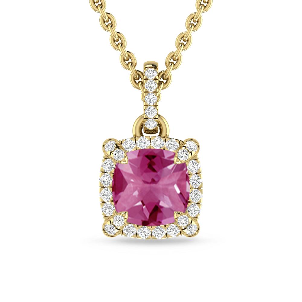 Yellow Gold - Pink Tourmaline