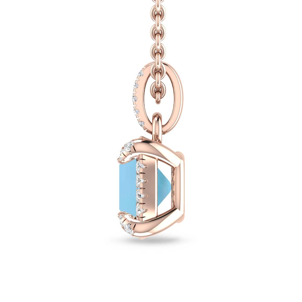 Rose Gold - Blue Topaz