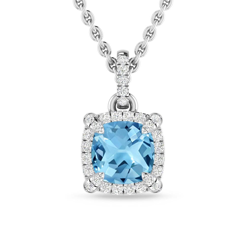 White Gold - Blue Topaz