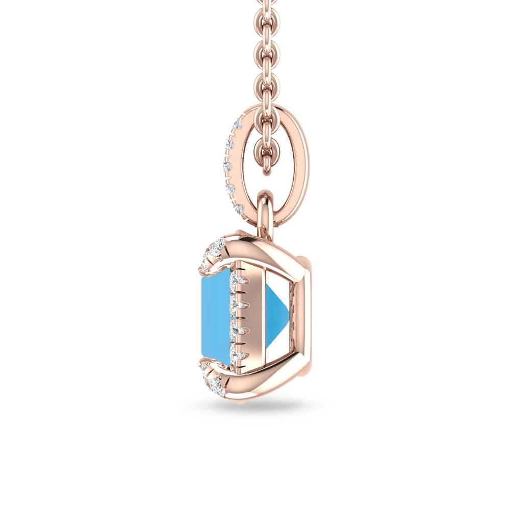 Rose Gold - Blue Topaz