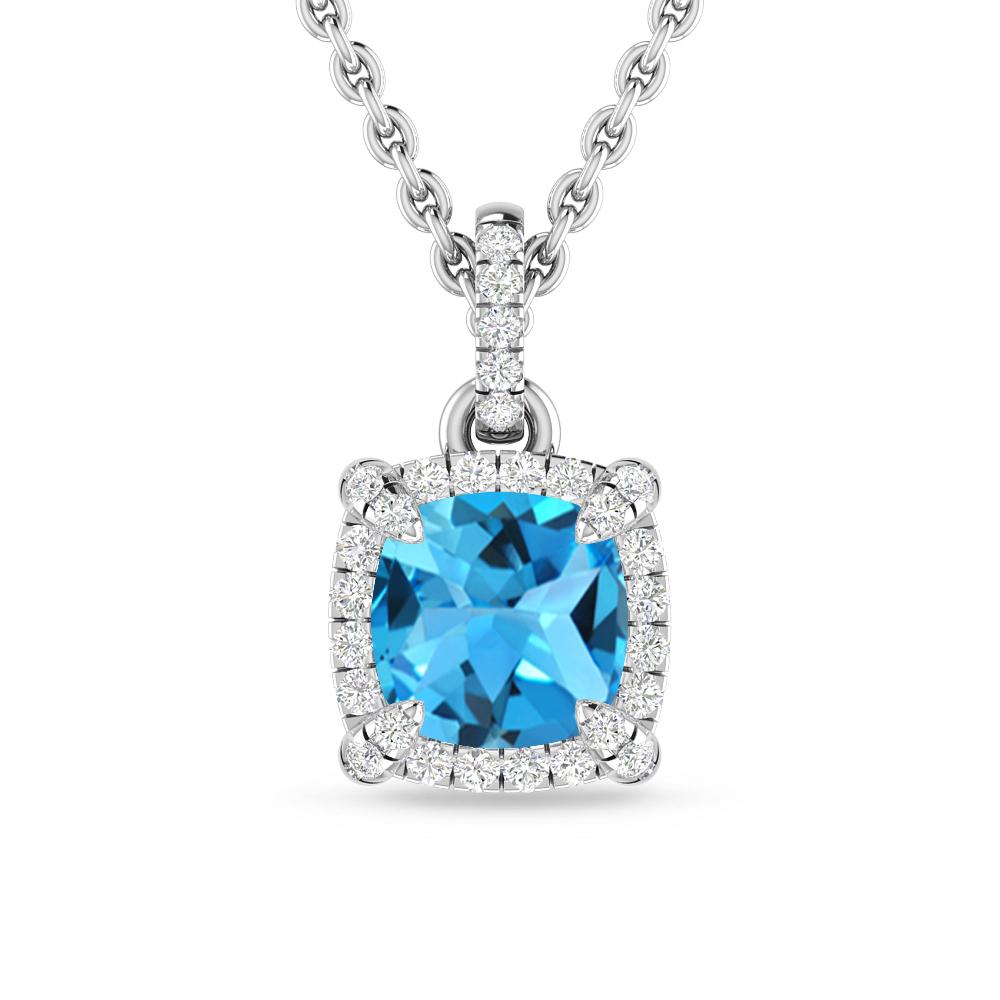 White Gold - Blue Topaz