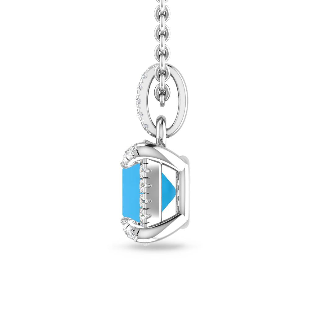 White Gold - Blue Topaz