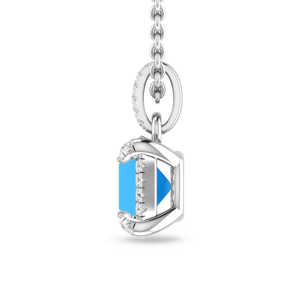 White Gold - Blue Topaz