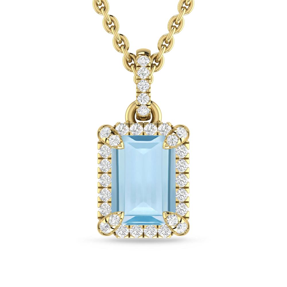 Yellow Gold - Aquamarine