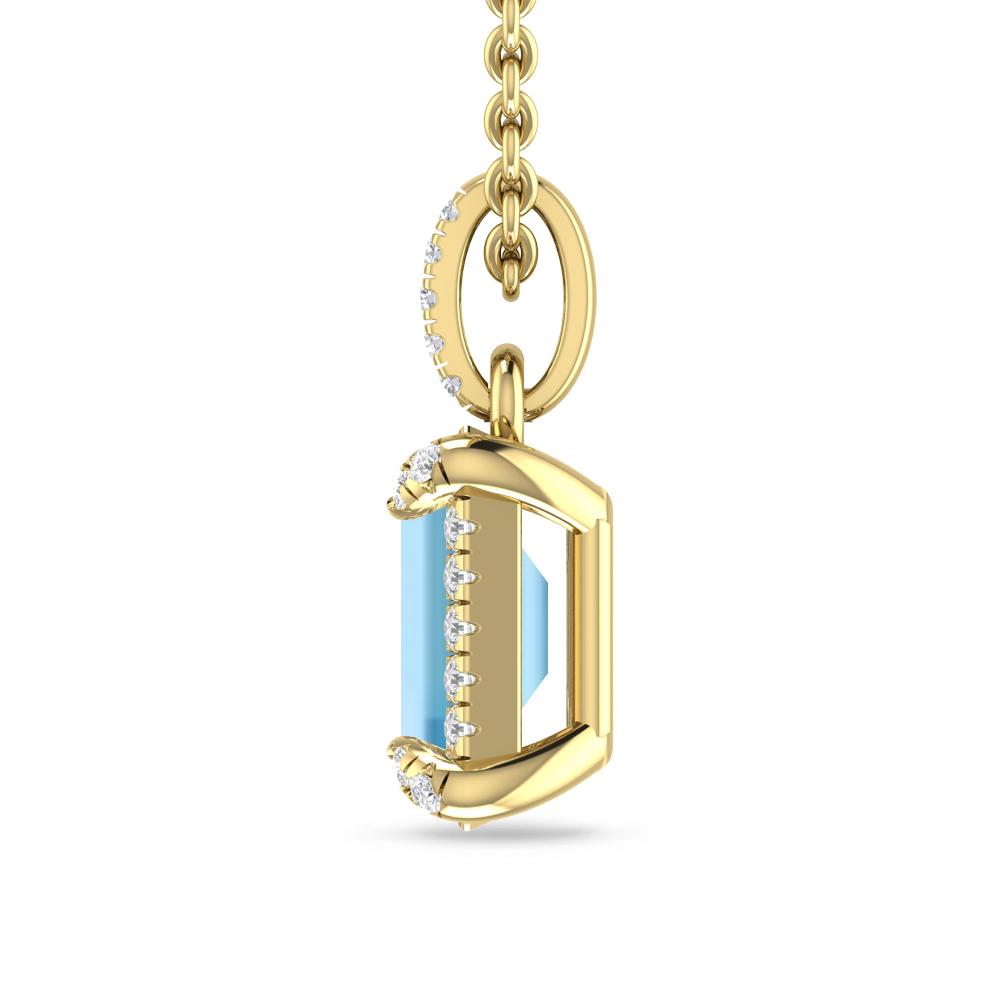 Yellow Gold - Aquamarine