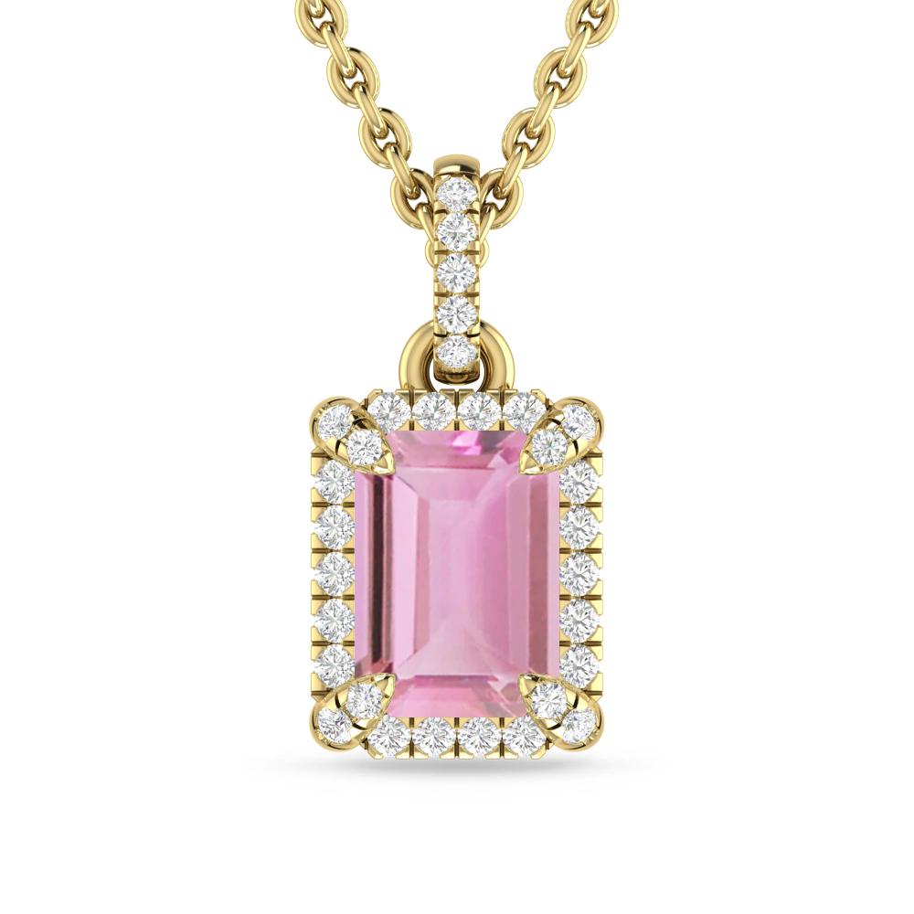 Yellow Gold - Pink Tourmaline