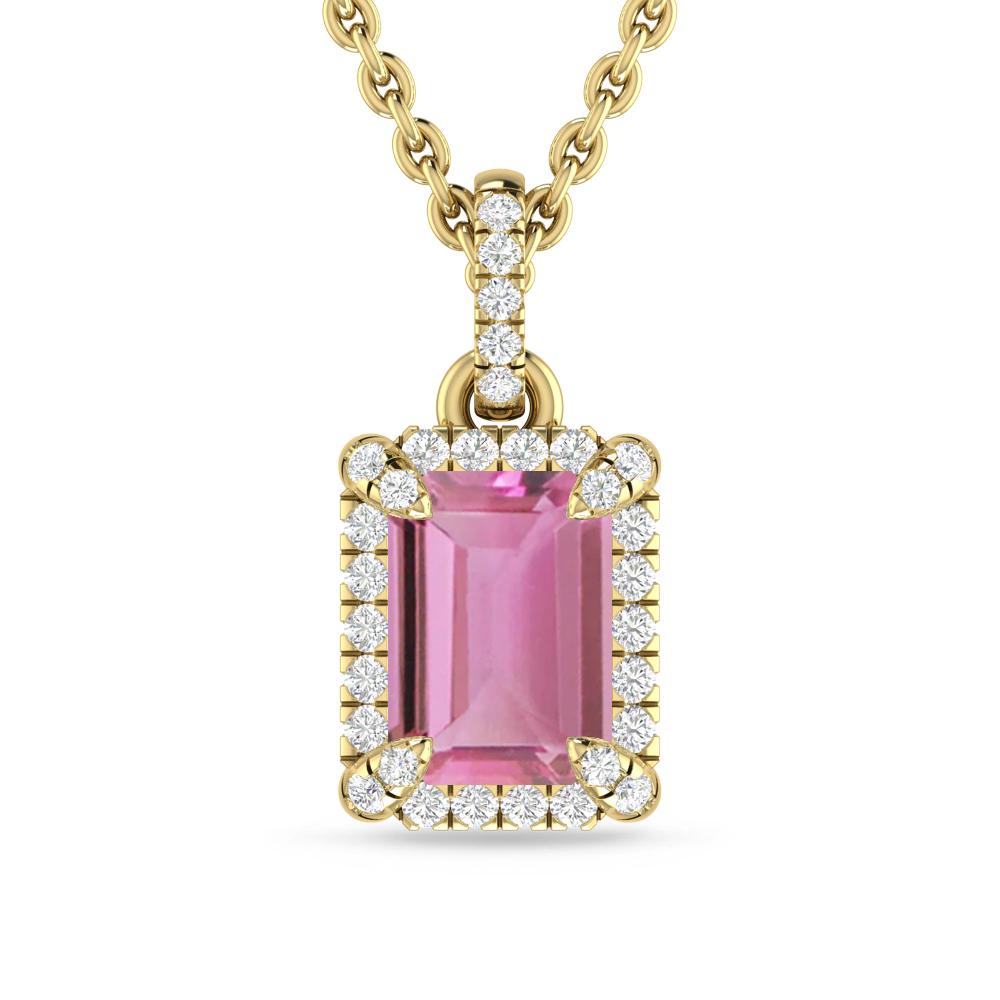 Yellow Gold - Pink Tourmaline