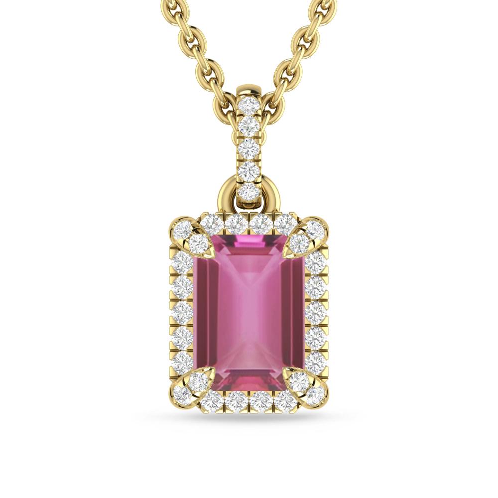 Yellow Gold - Pink Tourmaline