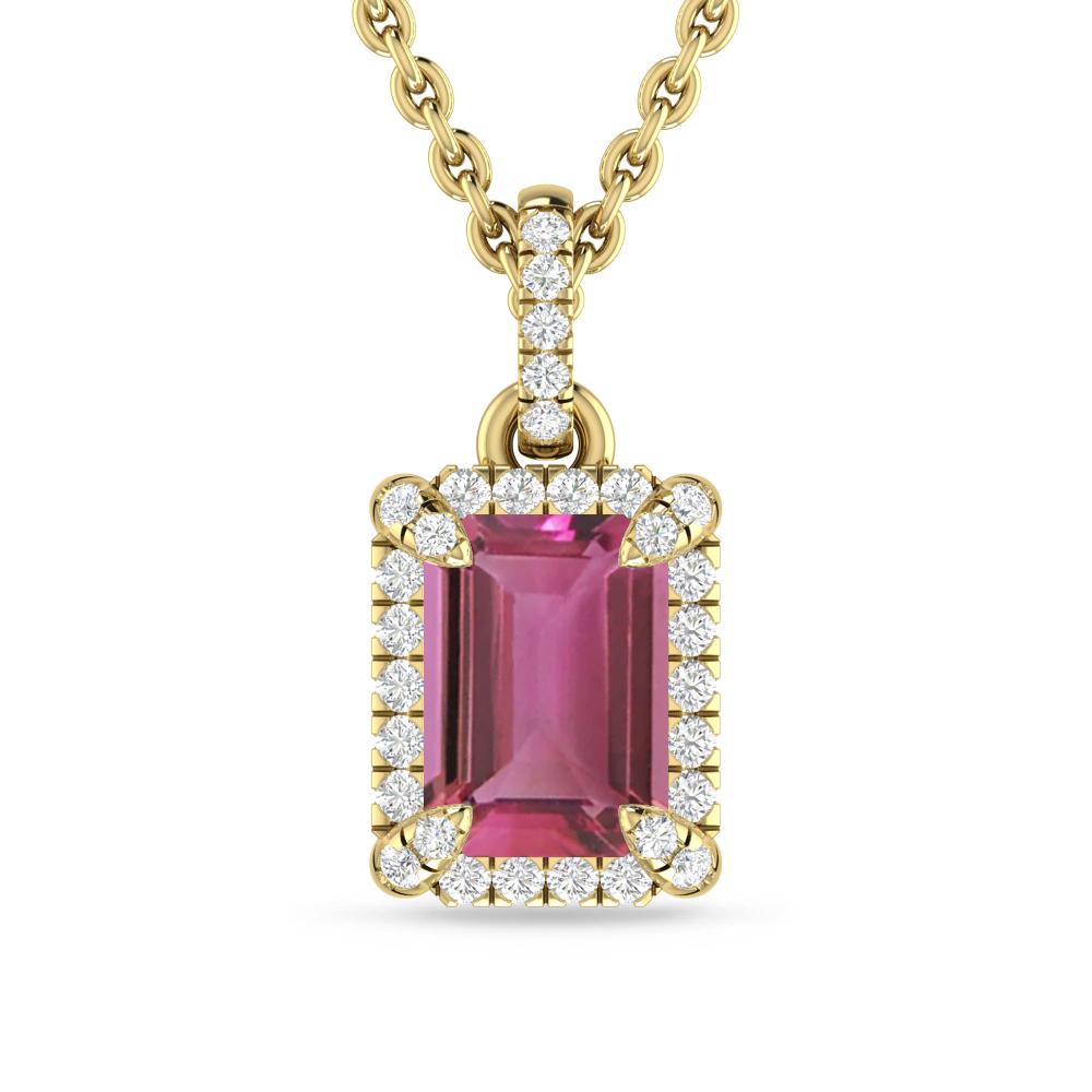 Yellow Gold - Pink Tourmaline