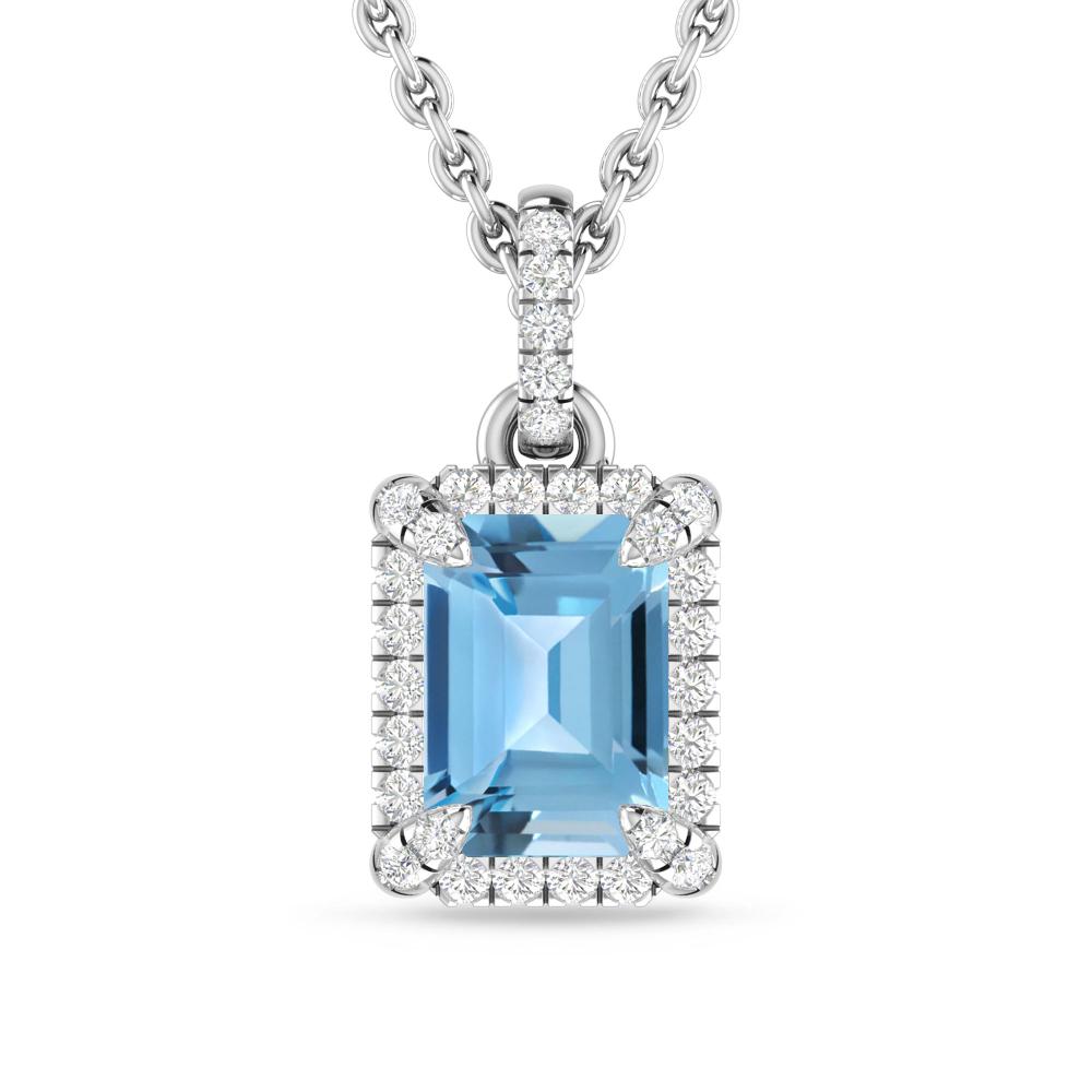 White Gold - Blue Topaz