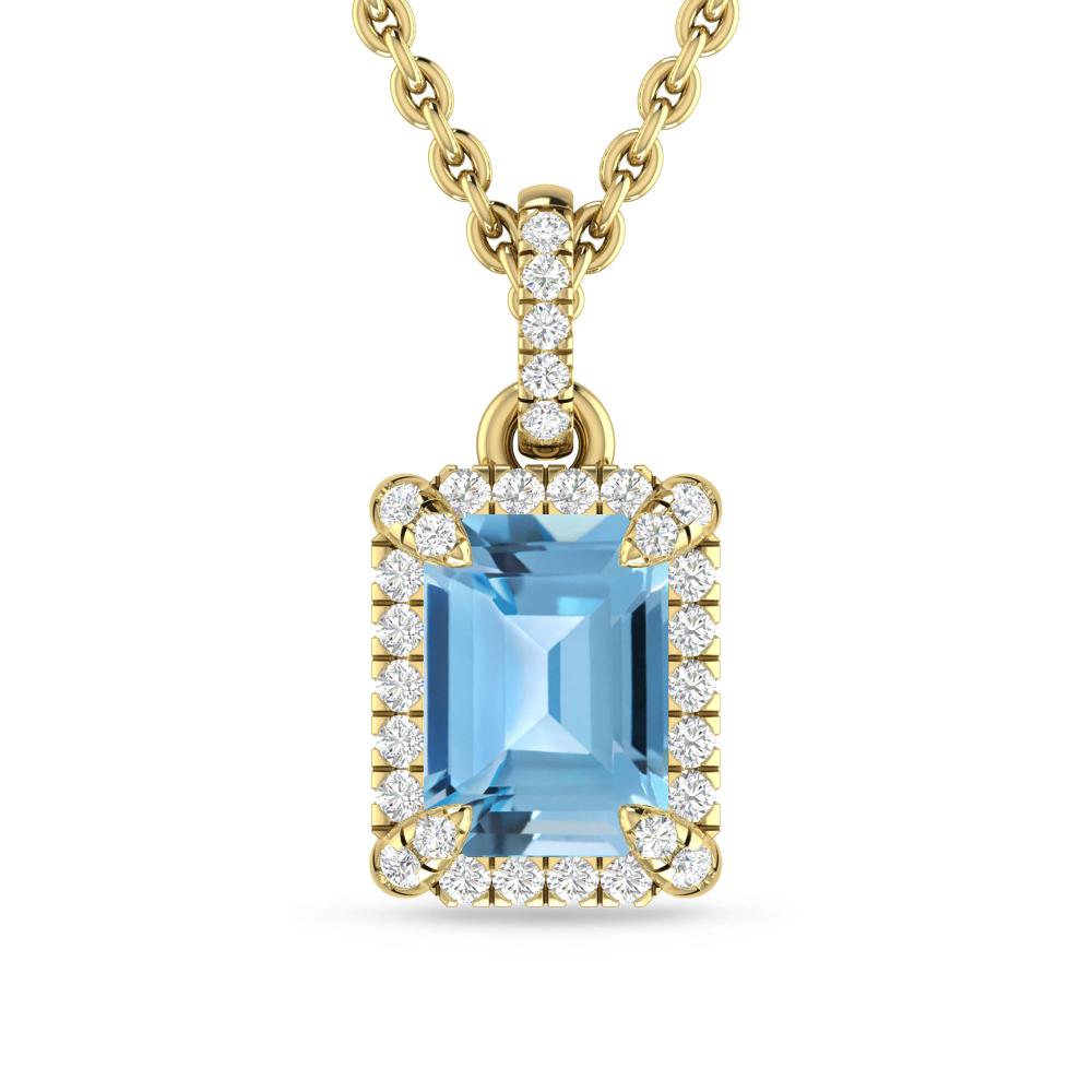 Yellow Gold - Blue Topaz