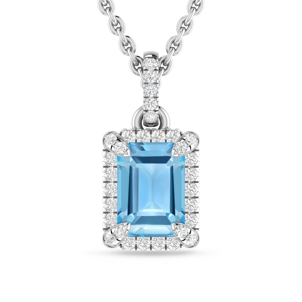 White Gold - Blue Topaz