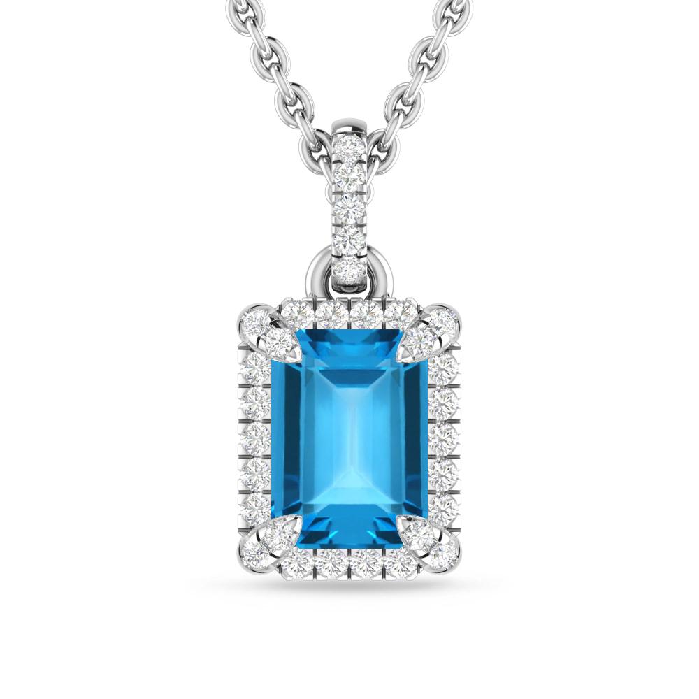 White Gold - Blue Topaz