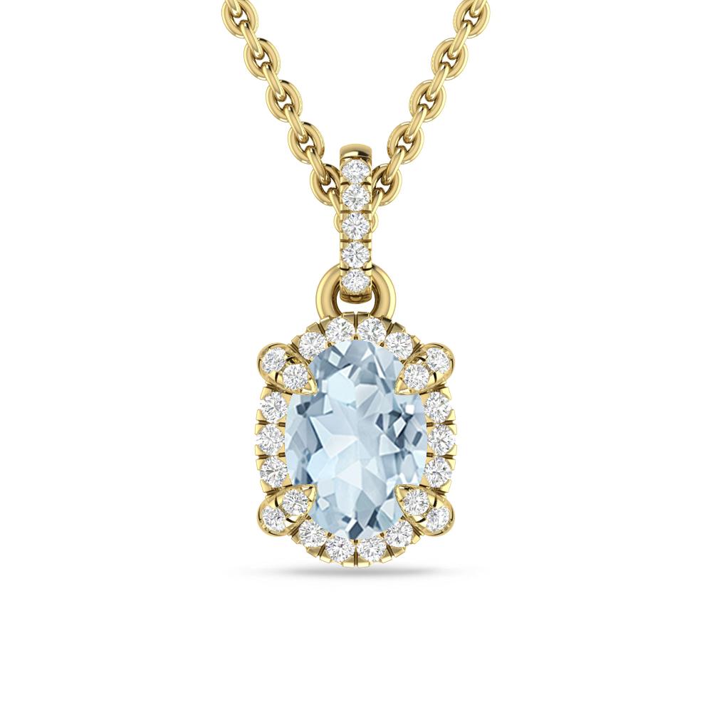 Yellow Gold - Aquamarine