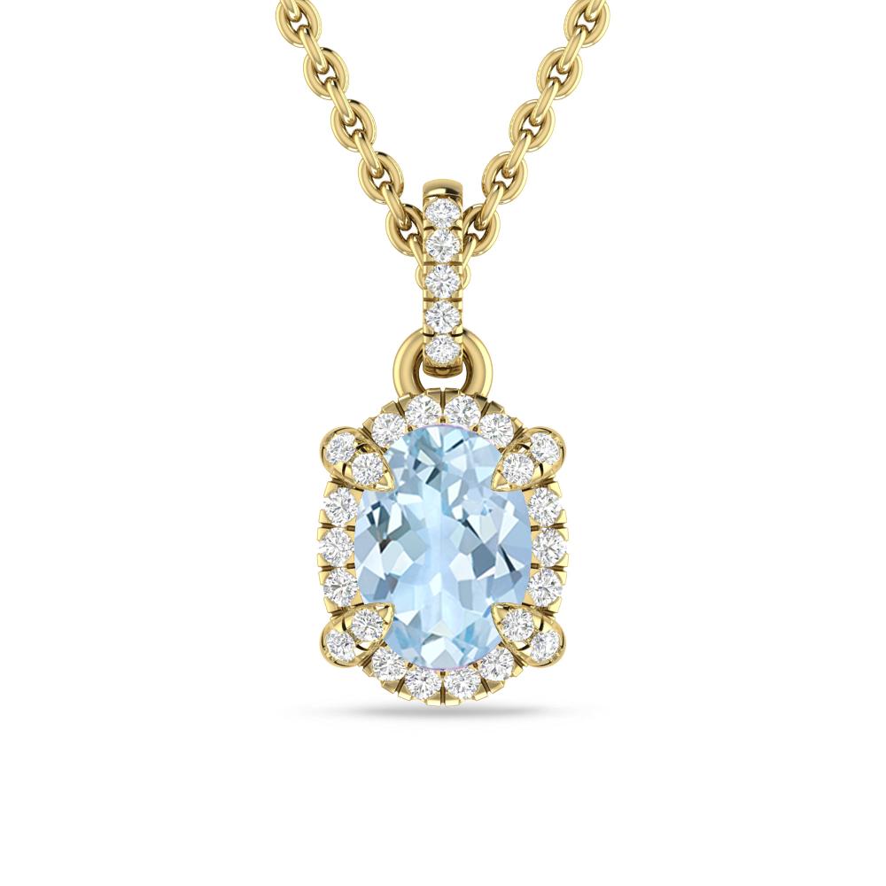 Yellow Gold - Aquamarine