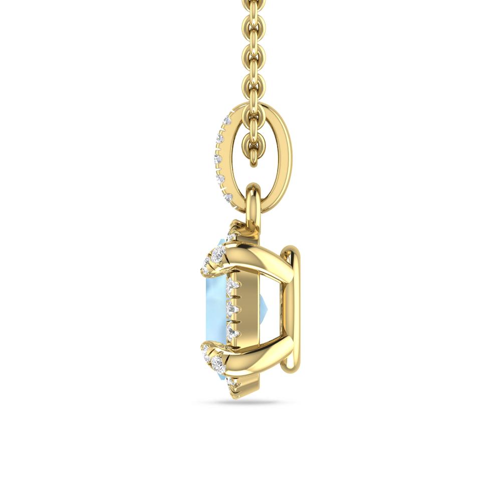 Yellow Gold - Aquamarine