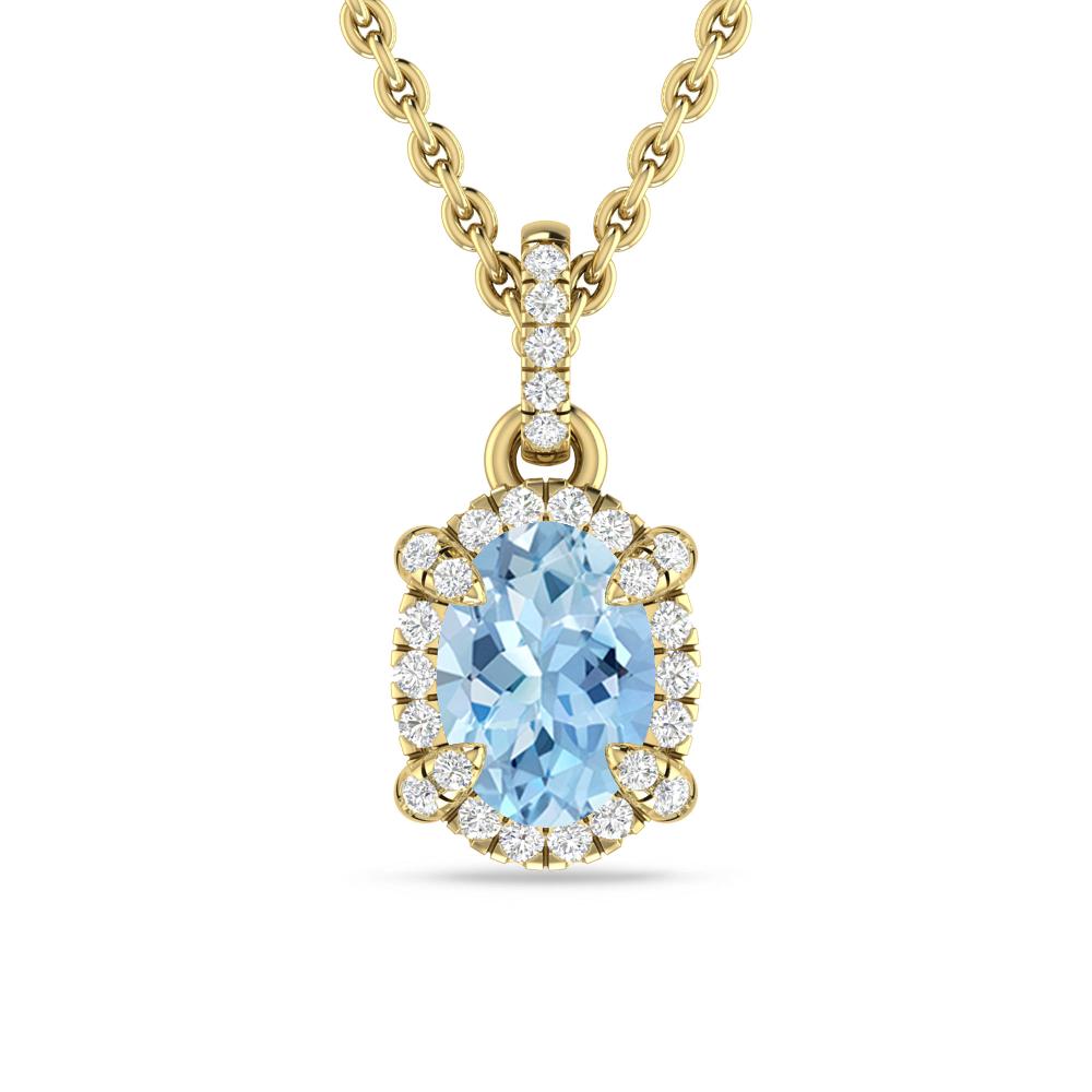 Yellow Gold - Aquamarine