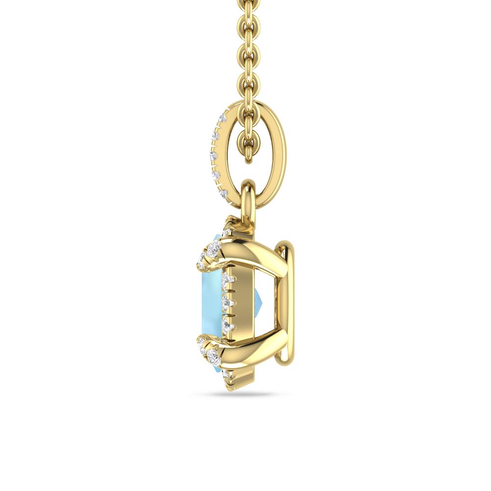 Yellow Gold - Aquamarine