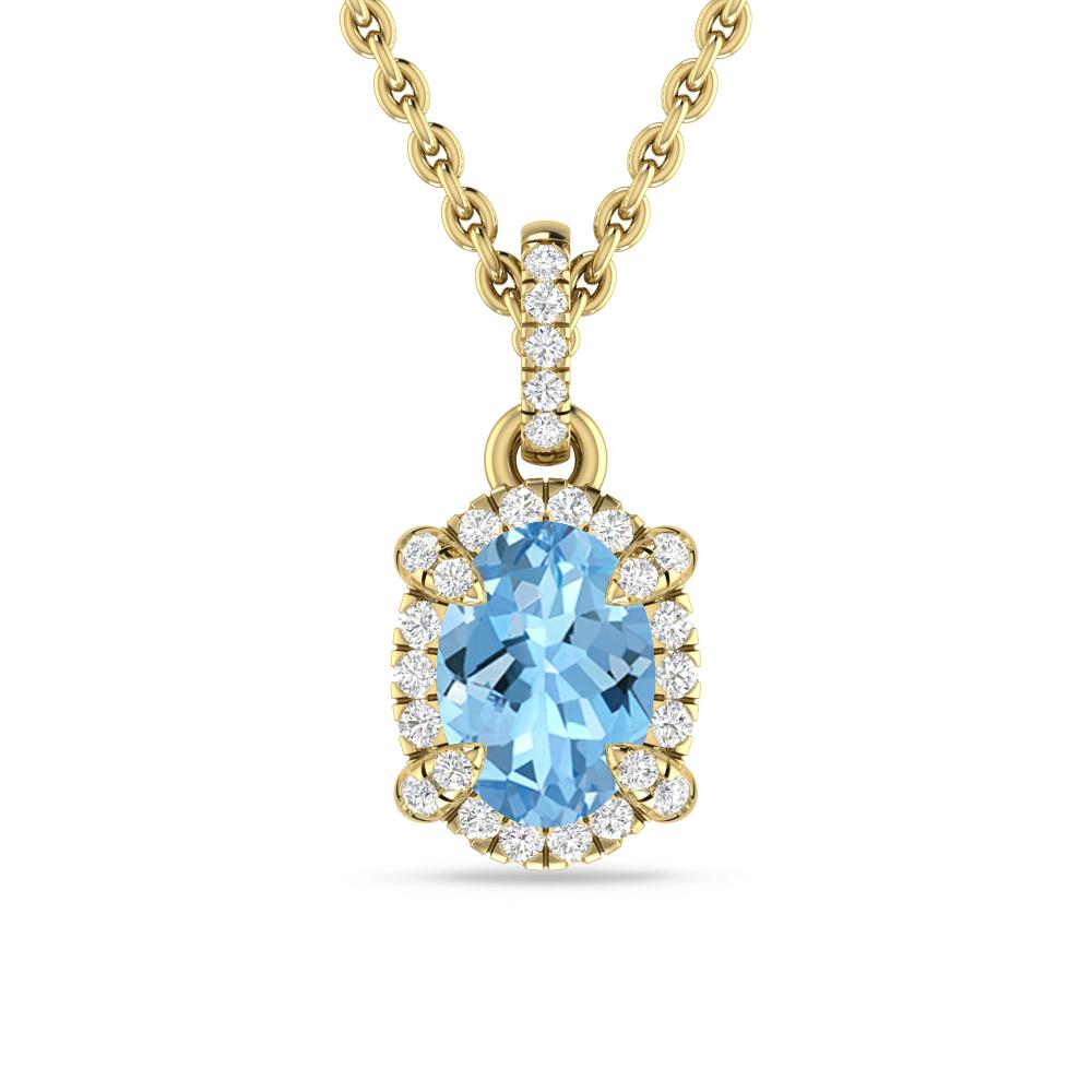 Yellow Gold - Aquamarine