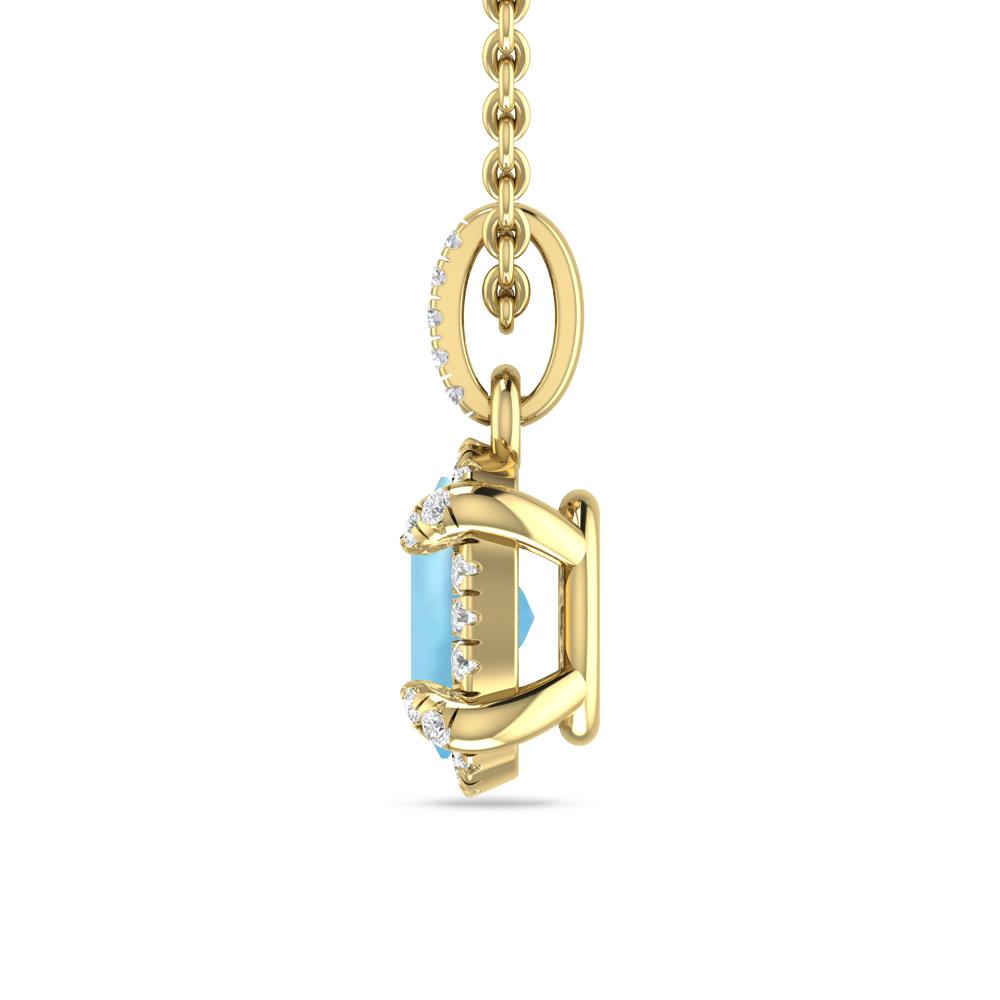 Yellow Gold - Aquamarine