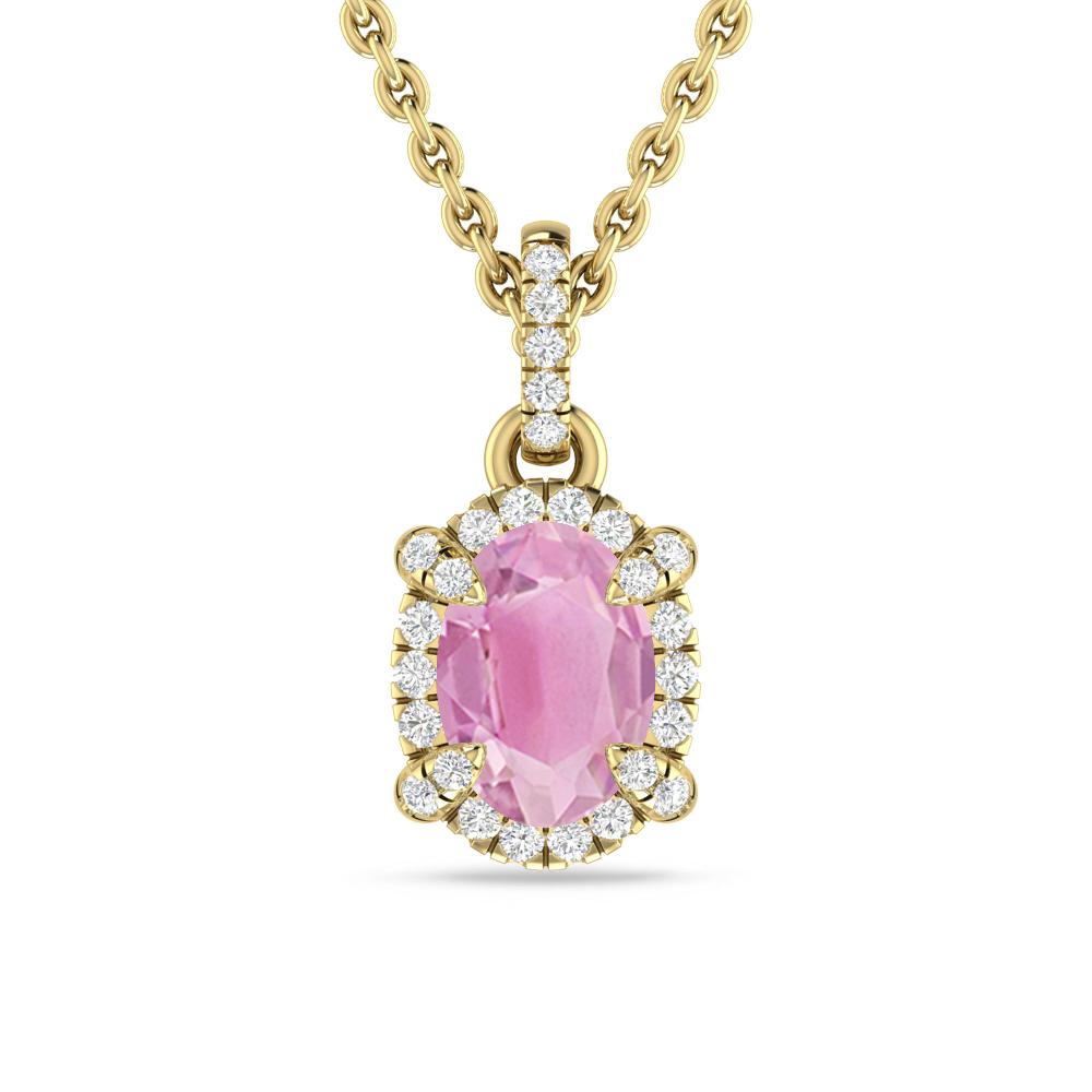 Yellow Gold - Pink Tourmaline