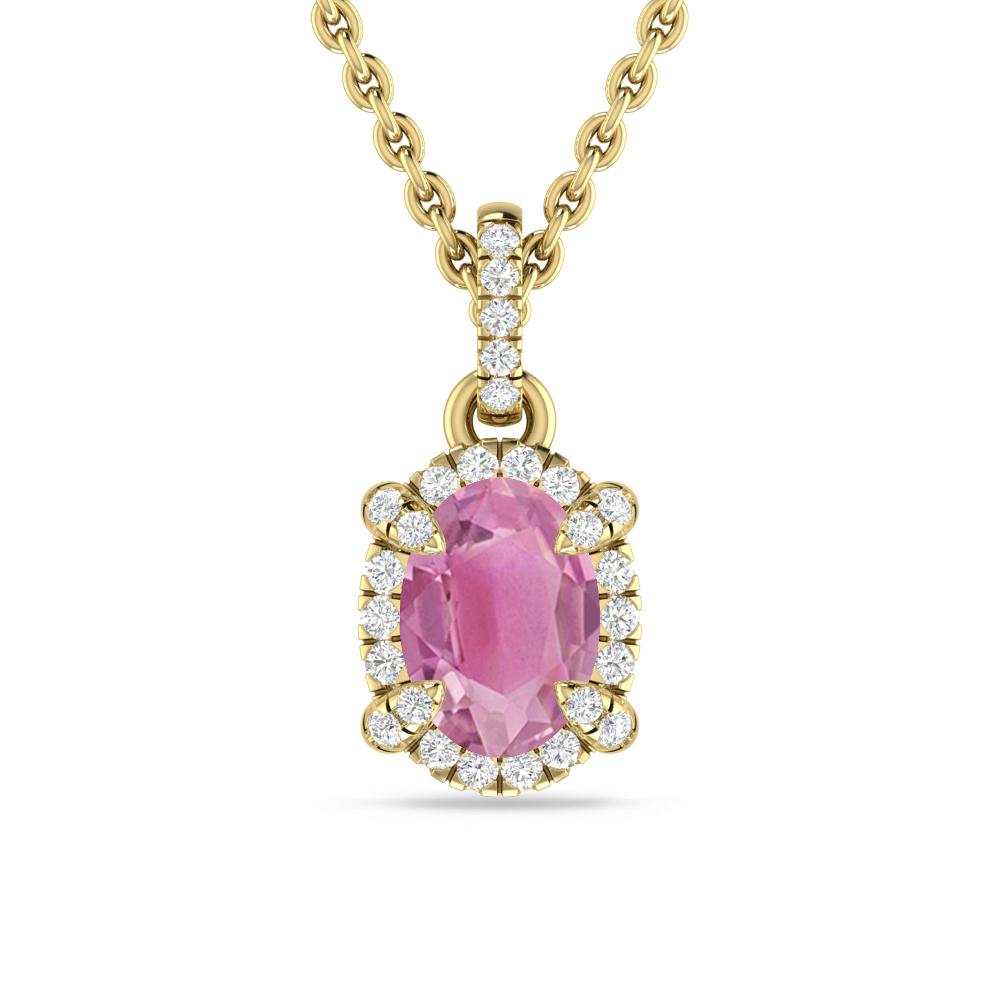 Yellow Gold - Pink Tourmaline