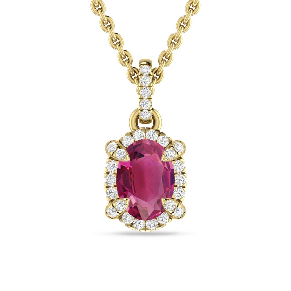 Yellow Gold - Pink Tourmaline