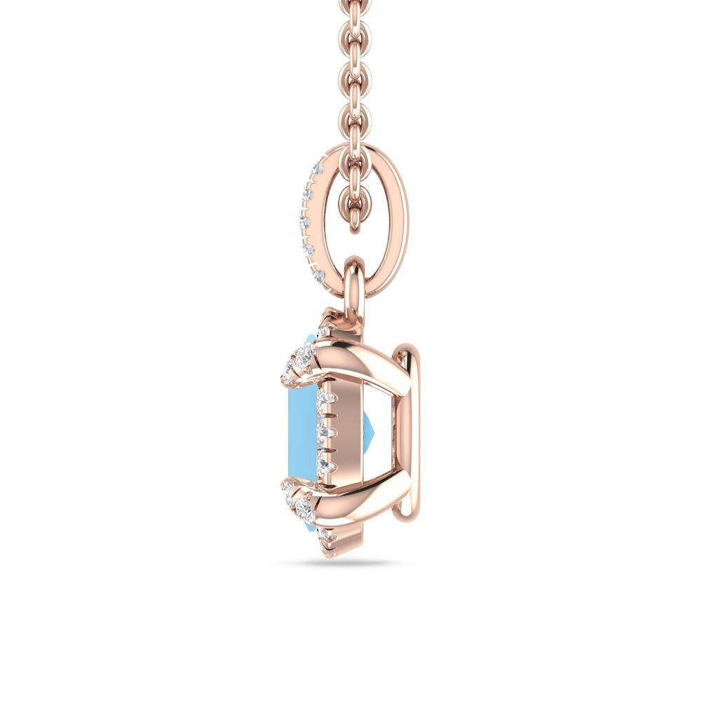 Rose Gold - Blue Topaz