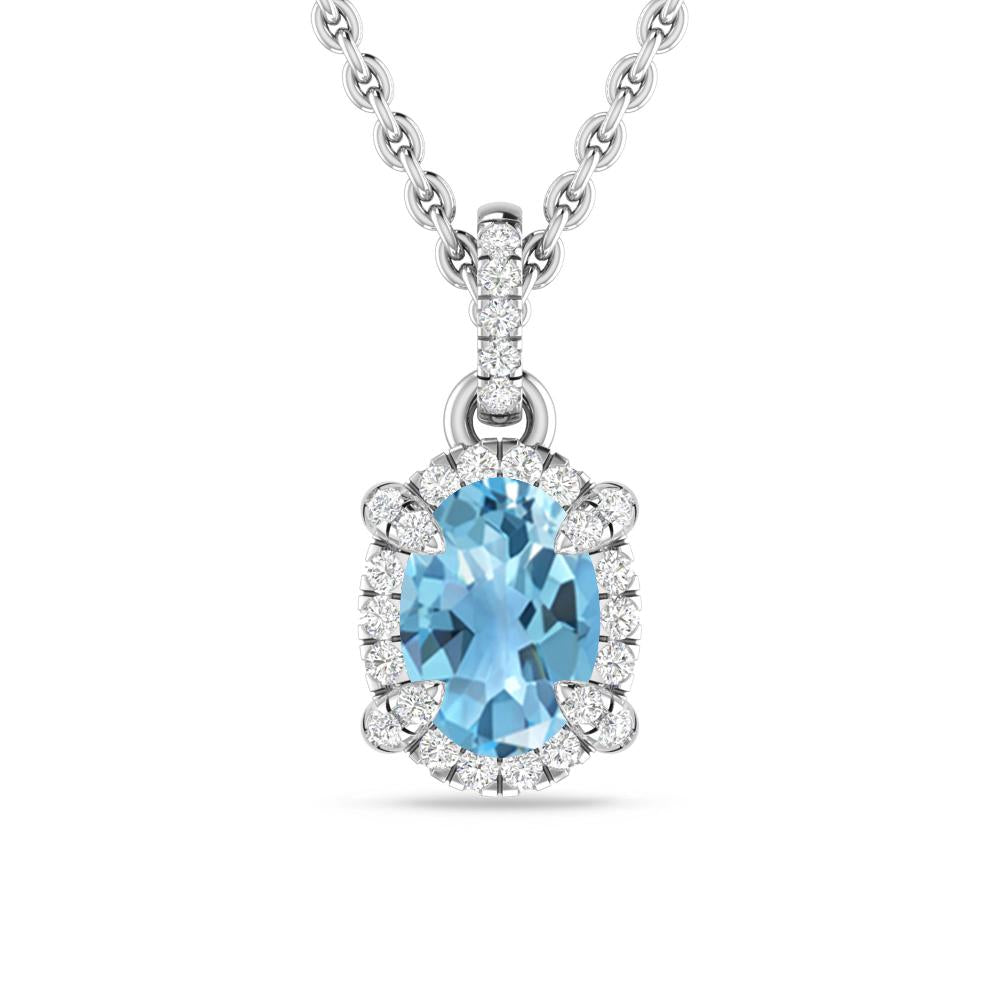 White Gold - Blue Topaz