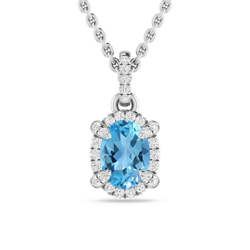 White Gold - Blue Topaz