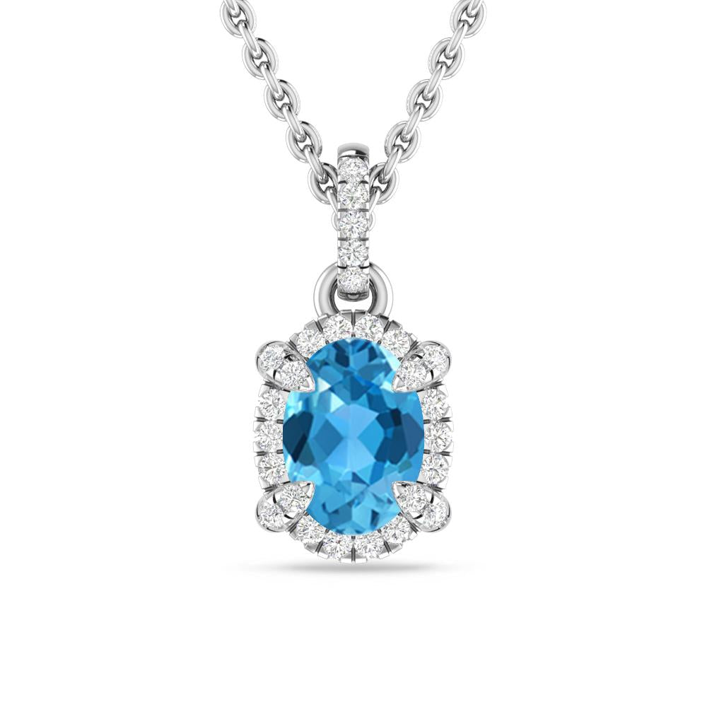 White Gold - Blue Topaz