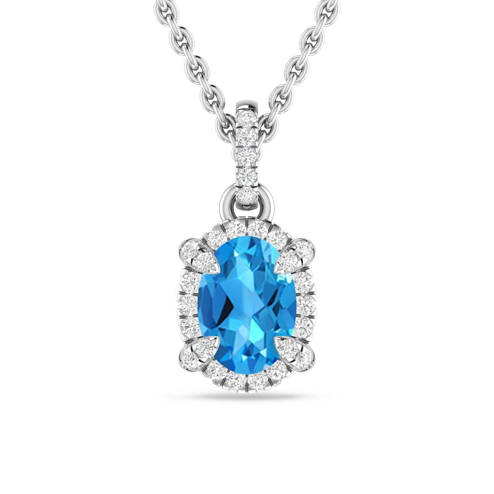 White Gold - Blue Topaz