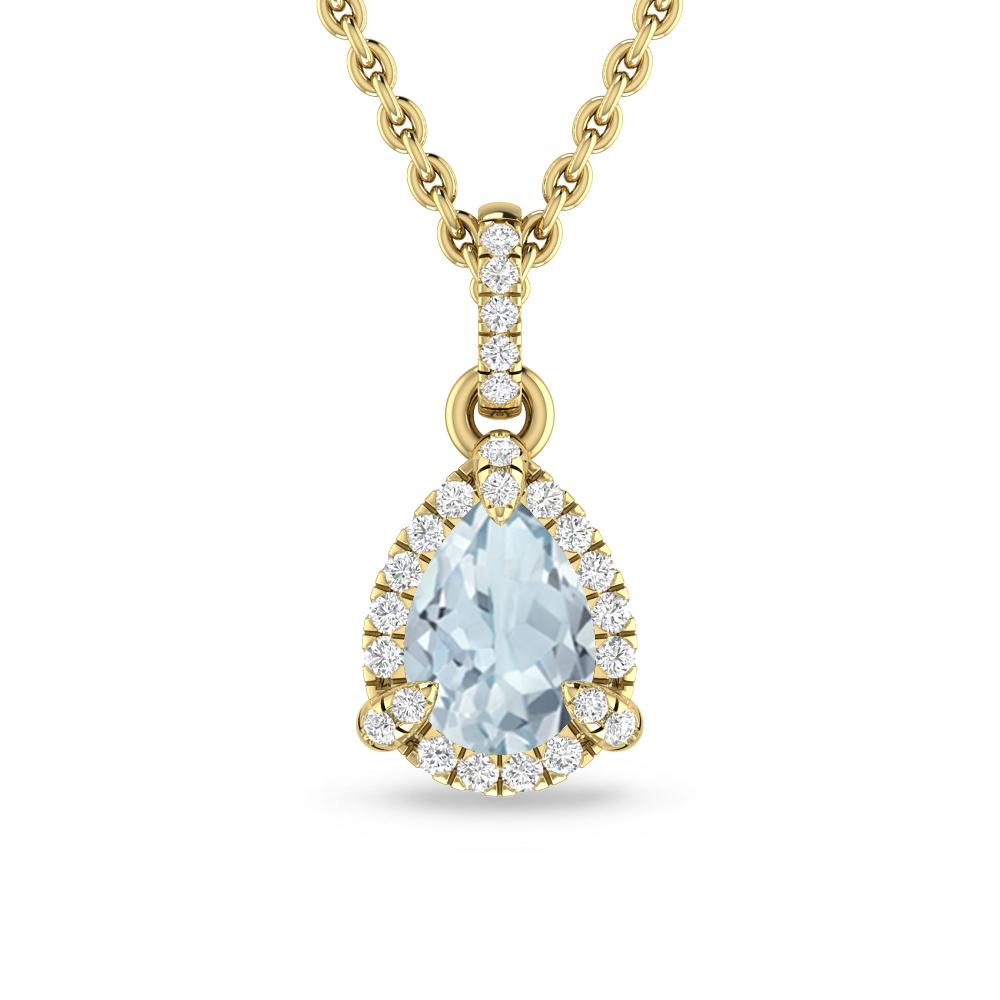 Yellow Gold - Aquamarine