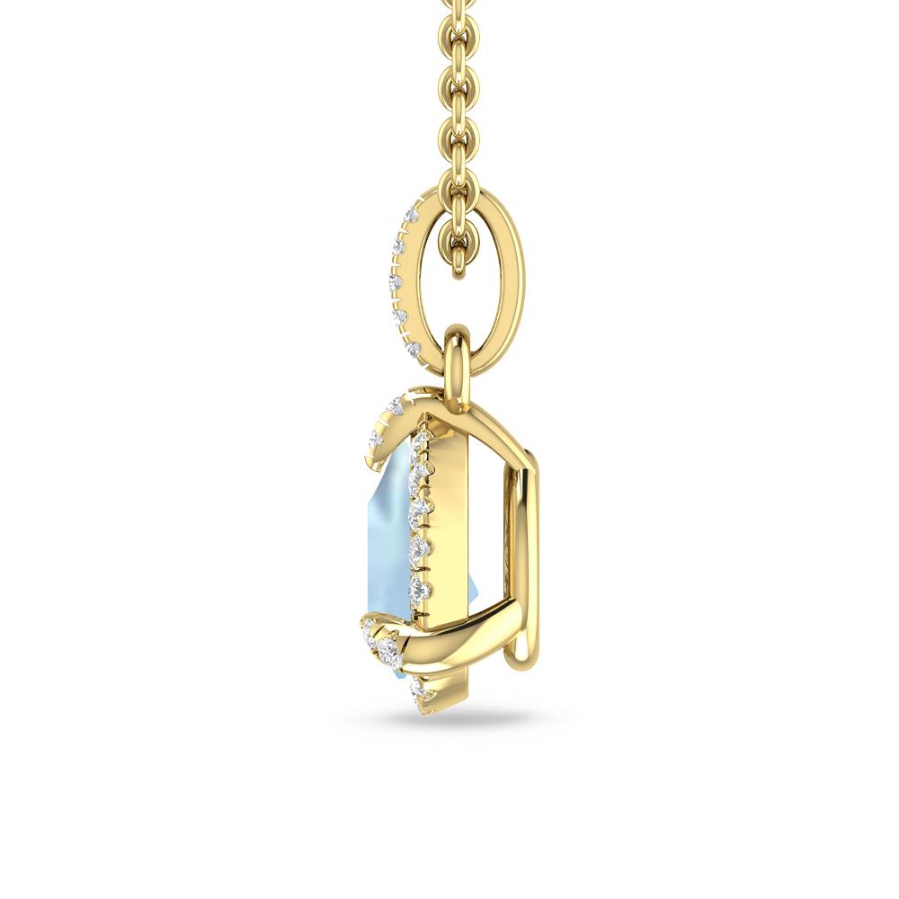 Yellow Gold - Aquamarine