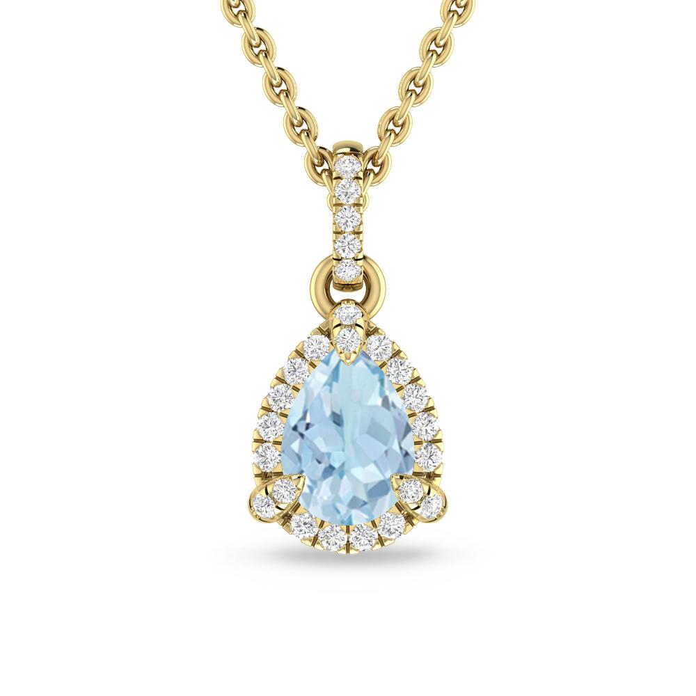 Yellow Gold - Aquamarine