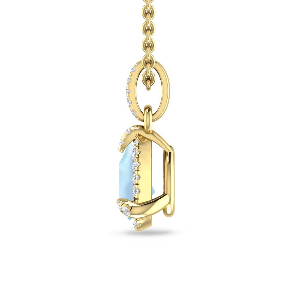 Yellow Gold - Aquamarine