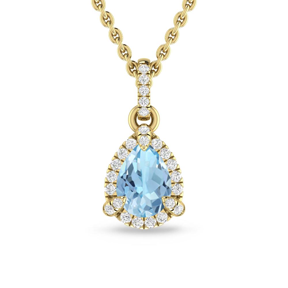 Yellow Gold - Aquamarine