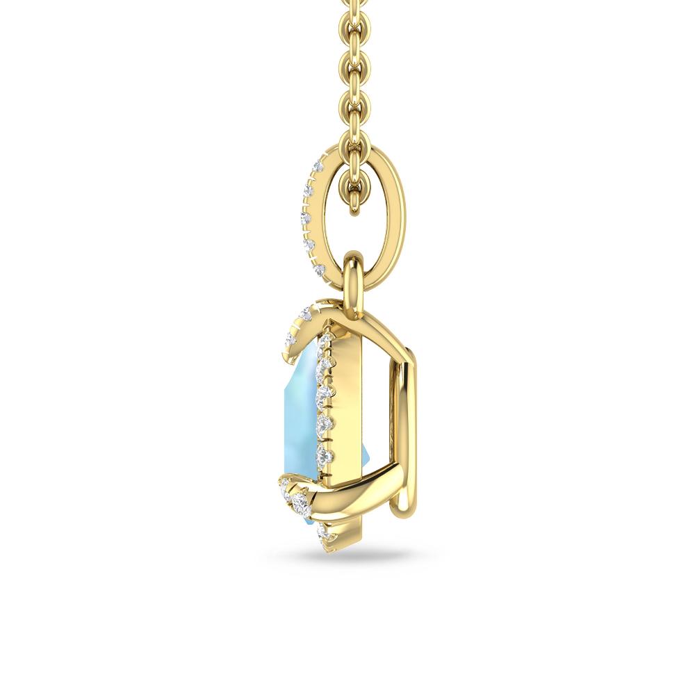 Yellow Gold - Aquamarine