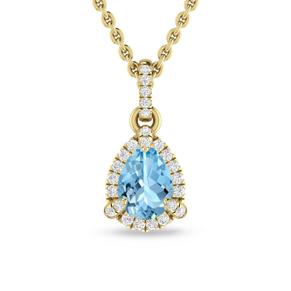 Yellow Gold - Aquamarine