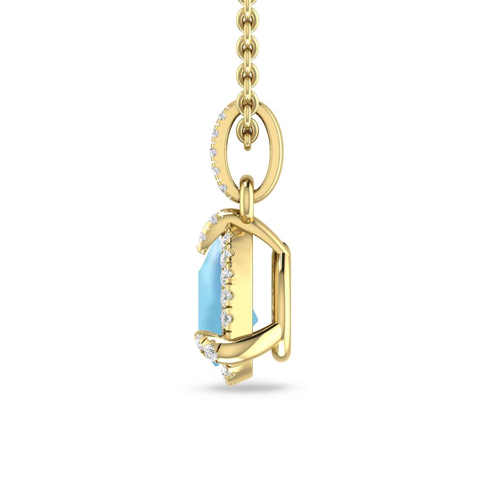 Yellow Gold - Aquamarine