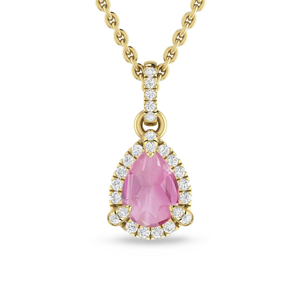 Yellow Gold - Pink Tourmaline